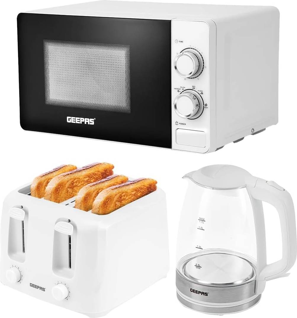 Toaster, Microwave  & Kettle Set