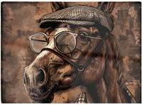 Warren Reed Dapper Horse With Tweed Cap One Size Chopping Board