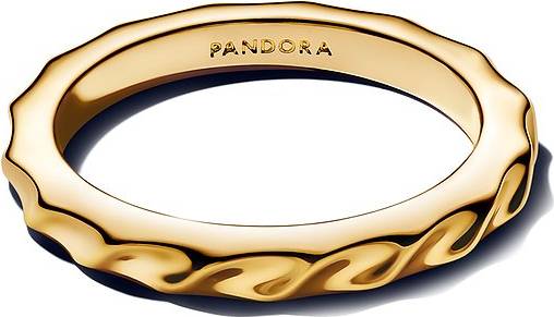 Pandora Essence Rippled Band Ring - Gold