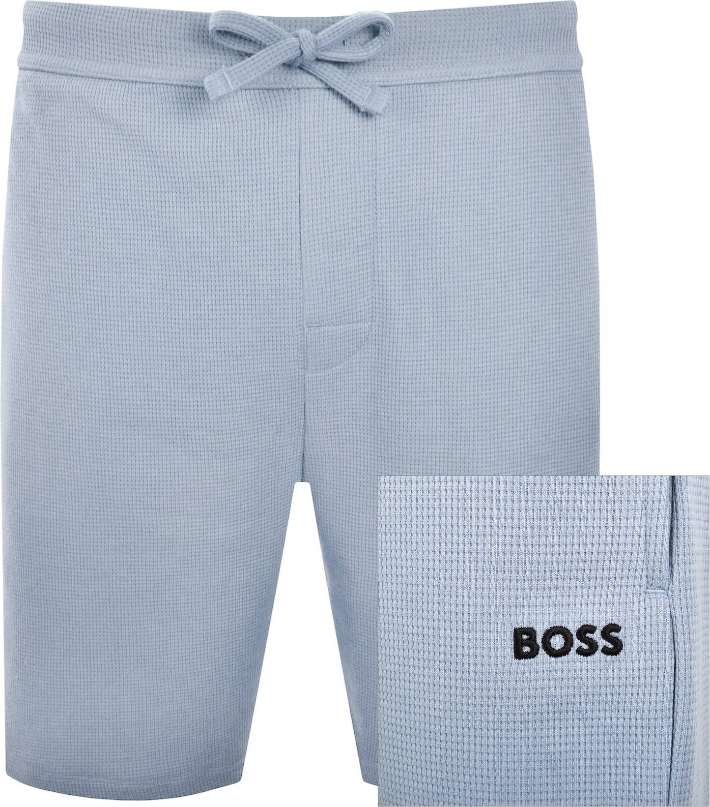 BOSS Waffle Structured Pyjama Shorts - Blue
