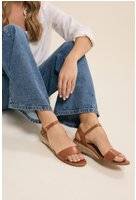 LTS Rope Wedge Sandals - Brown