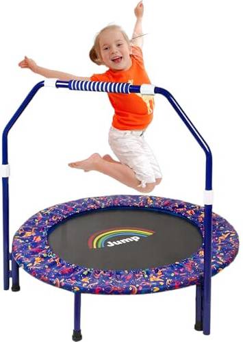 Indoor trampoline for kids 36-Inch Mini Trampoline with Adjustable Handle