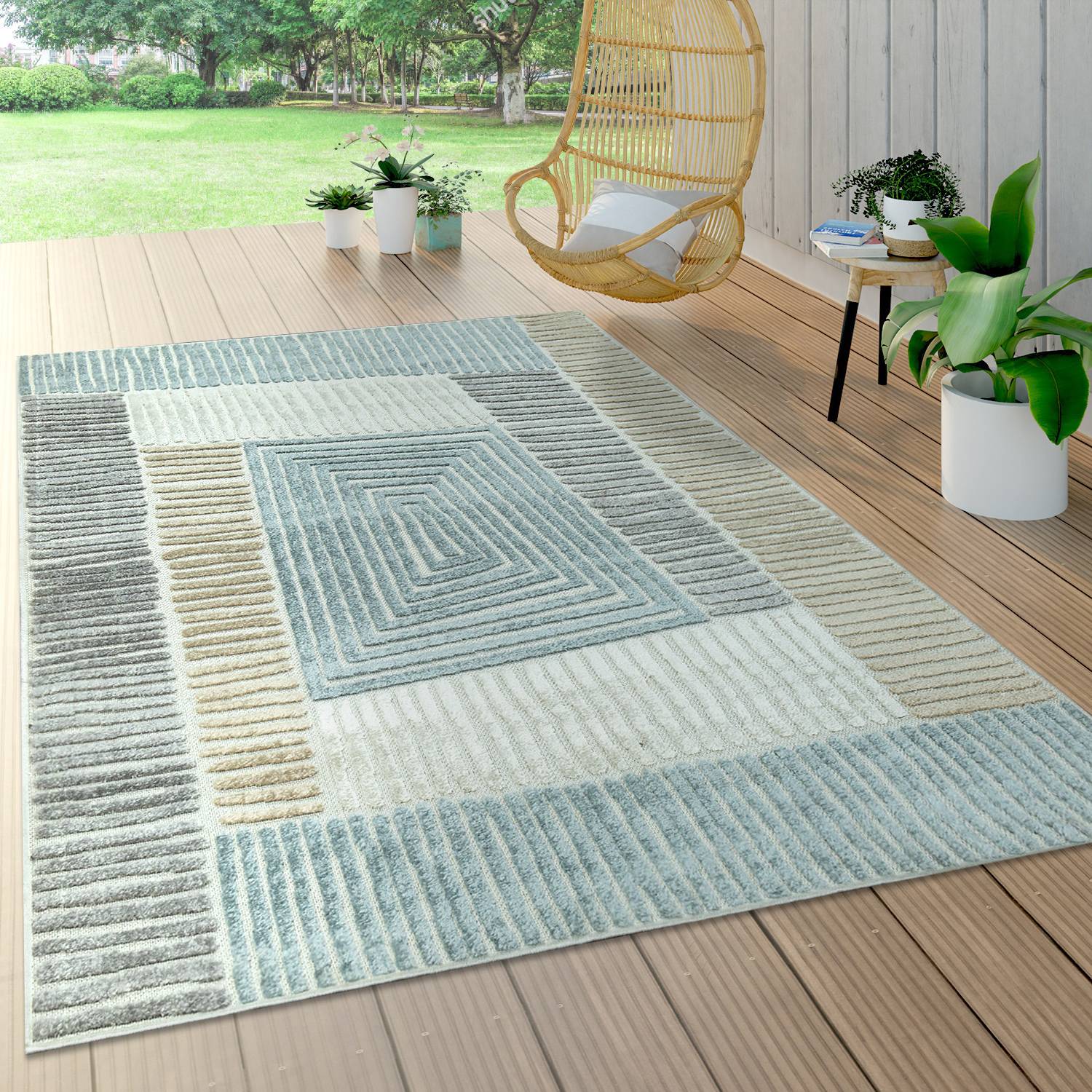 Outdoor teppich rund Paco Home In- & Outdoor Teppich 120 cm Rund