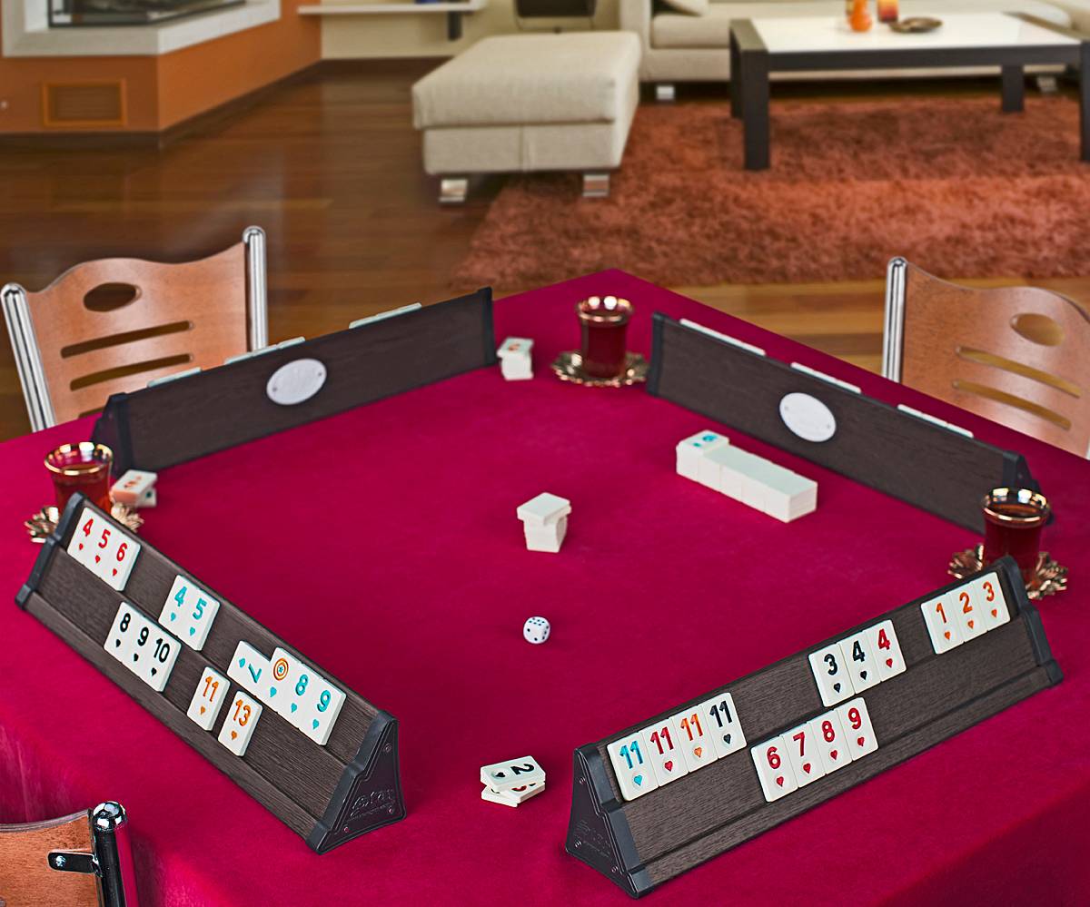 Star Premium VIP Okey Holz Wooden Rummy Set