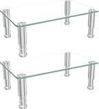 Hemudu 2 Pack Computer Monitor Riser Desktop Stand