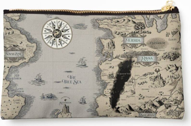 WHIBOS Makeup Bag Colorized Grishaverse Map - High Res