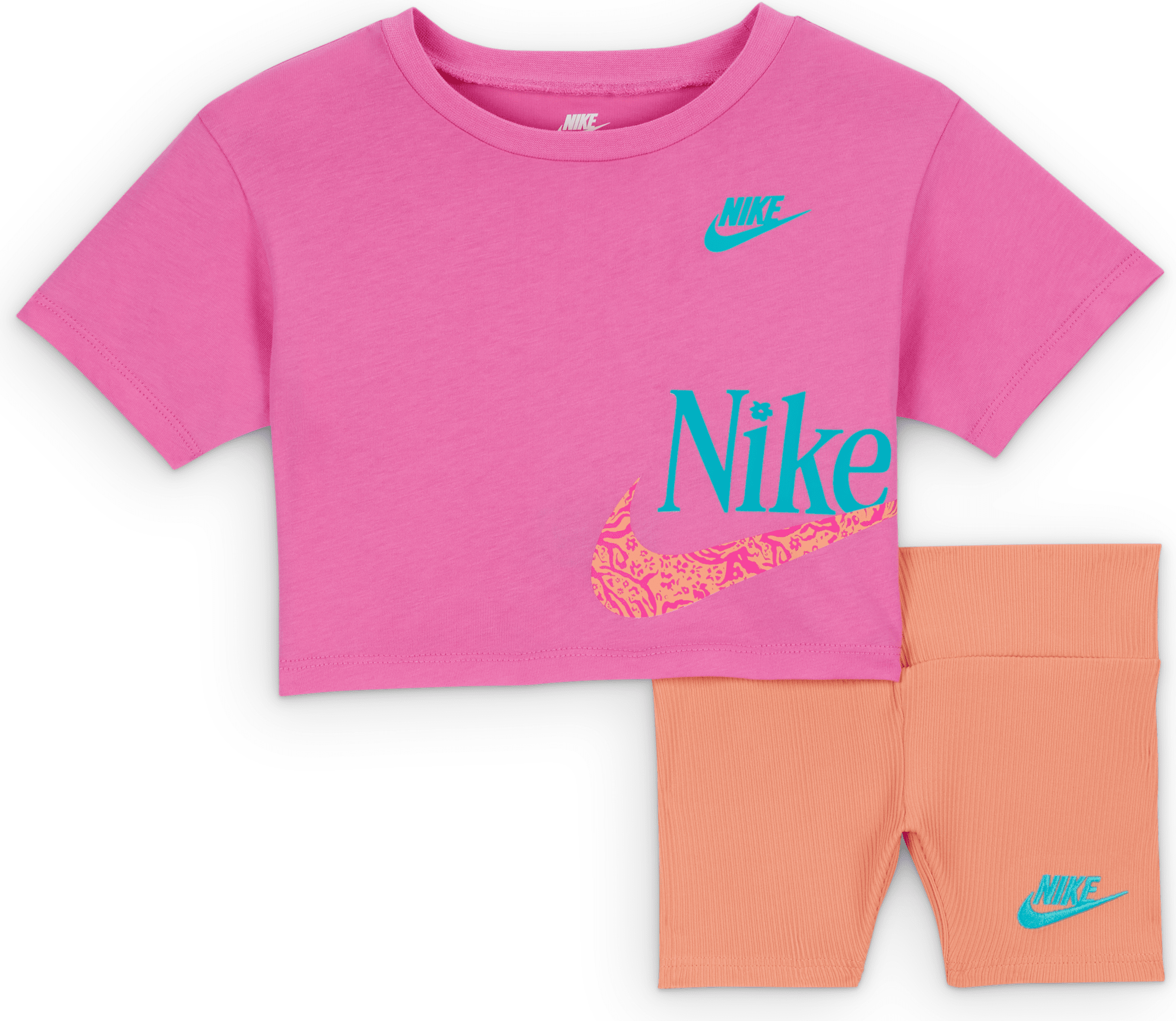 Nike Ks-Knit Short Set - Rosa