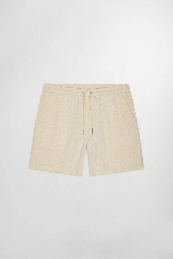 Gregor Drawstring Linen Shorts - Oat