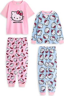 Hello Kitty Girls Pyjamas Set Pack - Barn Blå/Rosa