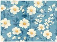 Warren Reed Blue And White Spring Daisies One Size Chopping Board