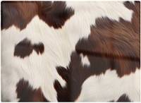 Warren Reed Cow Hide Print Design One Size Brown Chopping Board