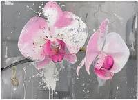 Warren Reed Pink Orchids Splashart Multi One Size Chopping Board