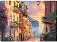 Warren Reed Sunset Walk In Sorrento Multi One Size Chopping Board