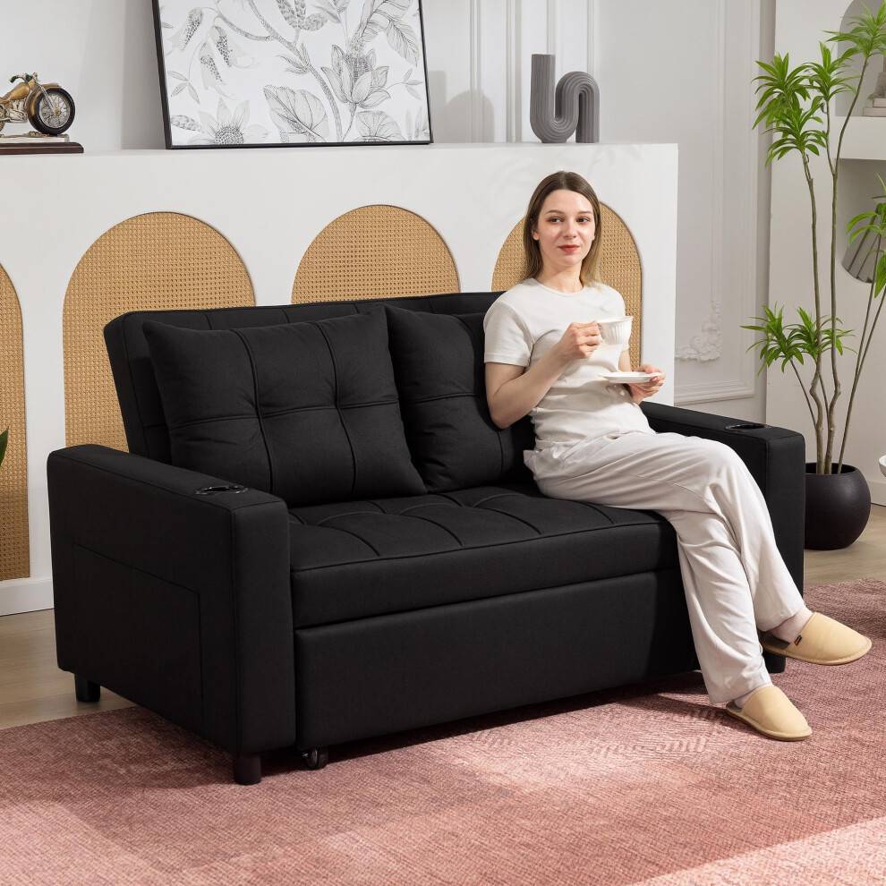Homcom Pull Out Bed with Pockets