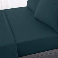 230 Thread Count Crisp Cotton Percale Fitted Ink Blue