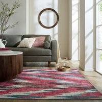 Dunelm Ikat Abstract Washable Rug - Multicolor