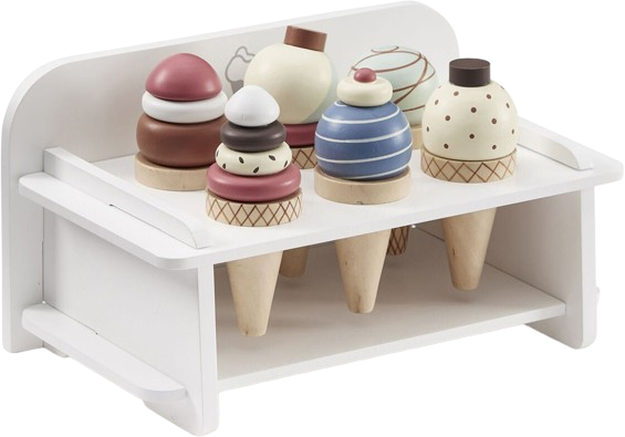 Kids Concept Ice Cream with Rack