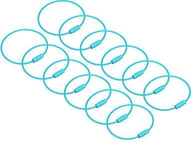 Uxcell 6-Inch Cable Key Rings 6-Inch - Light Blue
