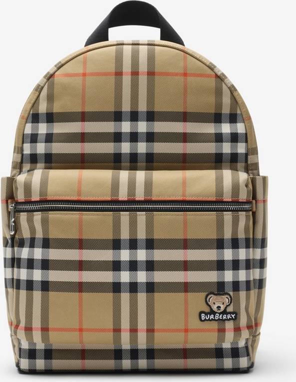 Childrens Check Backpack - Sand