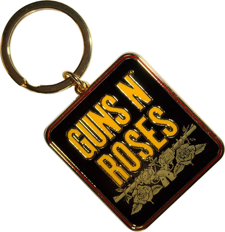Guns N' Roses Stacked Logo Black Keyring Keychain