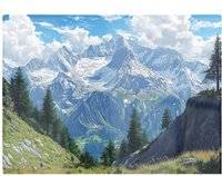 Warren Reed Scenic Swiss Alps Multi One Size Chopping Board