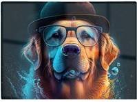 Warren Reed Golden Retriever Dog Multi One Size Chopping Board