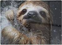 Warren Reed Gleeful Sloth Splashart Multi One Size Chopping Board