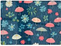 Warren Reed Umbrellas In Spring Multi One Size Chopping Board