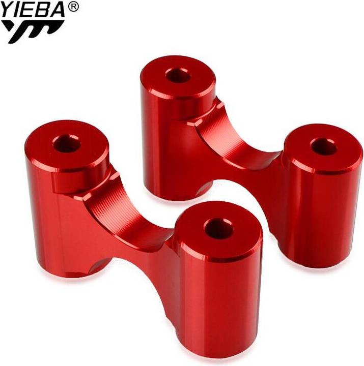 CNC Aluminum Rear Footrests Extension Foot Rests - Red