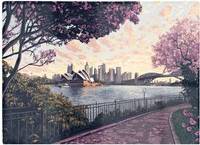 Warren Reed Romantic Walk In Sydney Multi One Size Chopping Board