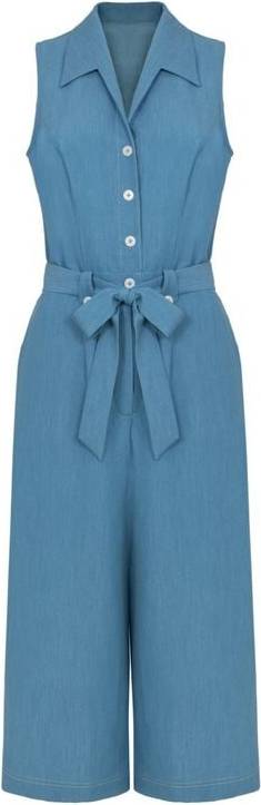 Hell Bunny Rylee Jumpsuit - Blue