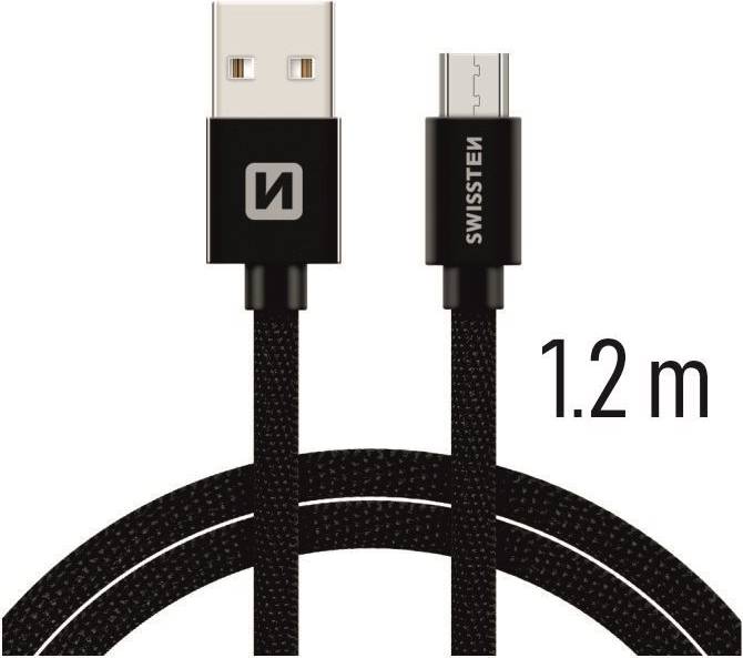 Datakabel Textiel USB Micro-USB 1.2 M