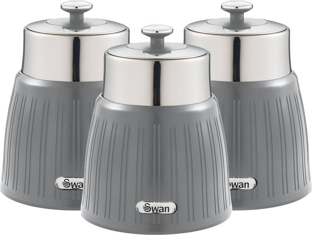 Swan Retro Gray Kitchen Container 3pcs 1L