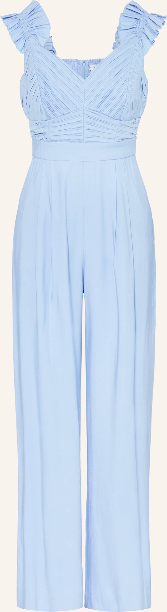 Phase Eight Ruffle Wide Leg Jumpsuit With Versatility - Blue