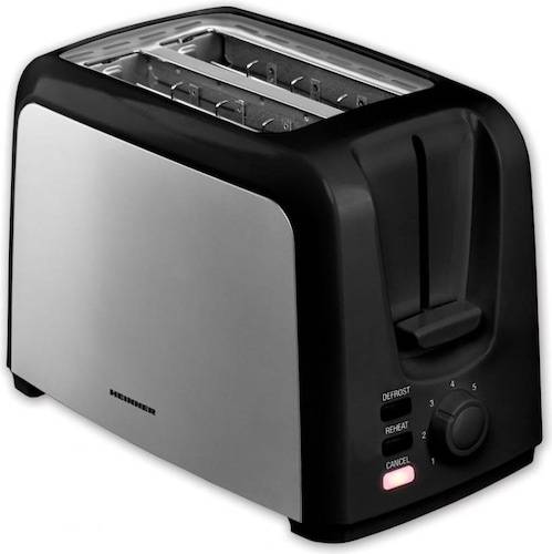 Heinner HTP-700BKSS Toaster Silber Schwarz