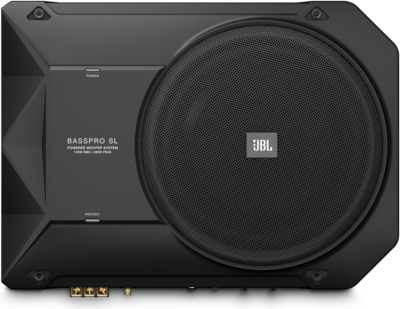 Jbl powered subwoofers JBL Basspro SL 8 inch 125W RMS Powered Under-Seat Compact Subwoofer Enclosure System