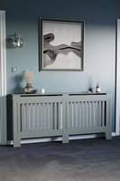 Home Discount Chelsea MDF Radiator Cover Heating Cabinet Grey