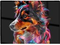 Warren Reed Colorful Collie Dreams Multi One Size Chopping Board