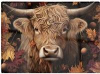 Warren Reed Highland Cow In Autumn One Size Chopping Board