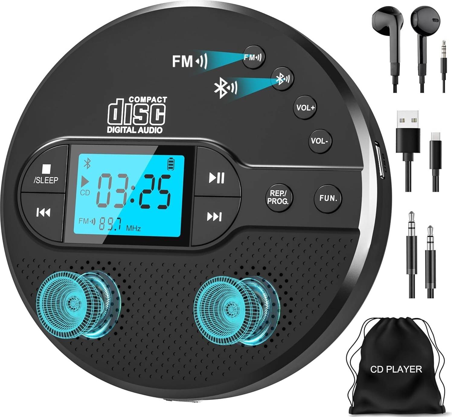 Portable cd player with bluetooth Portable CD Player Bluetooth
