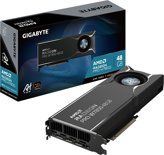 Gigabyte Radeon PRO W7800 AI TOP 48GB Graphics Card