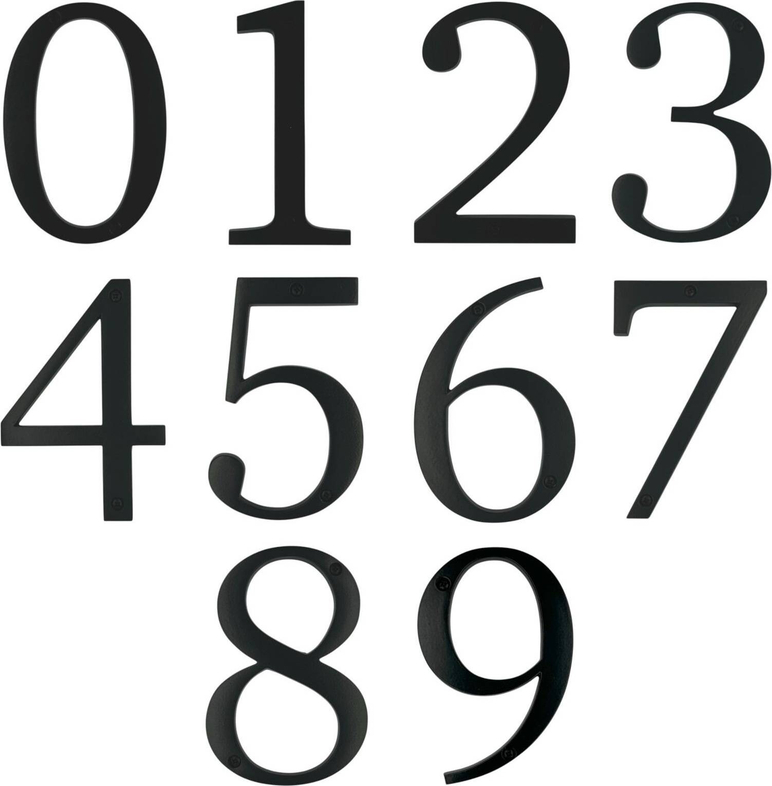 Black Metal 4 Inch House Address Numbers