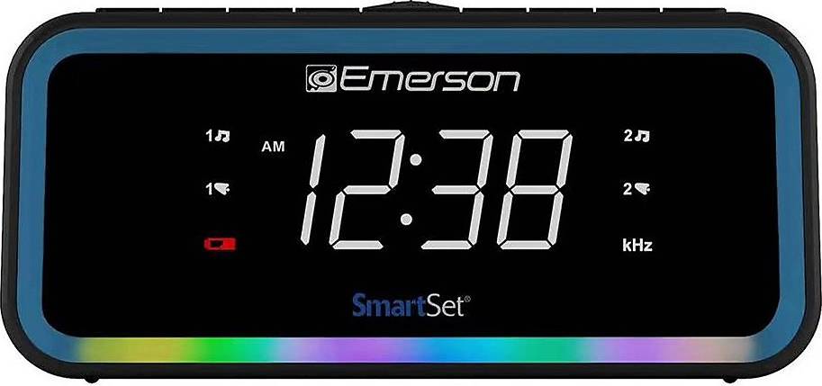 Emerson SmartSet 0.9 Inch LED Dual Alarm Clock Radi