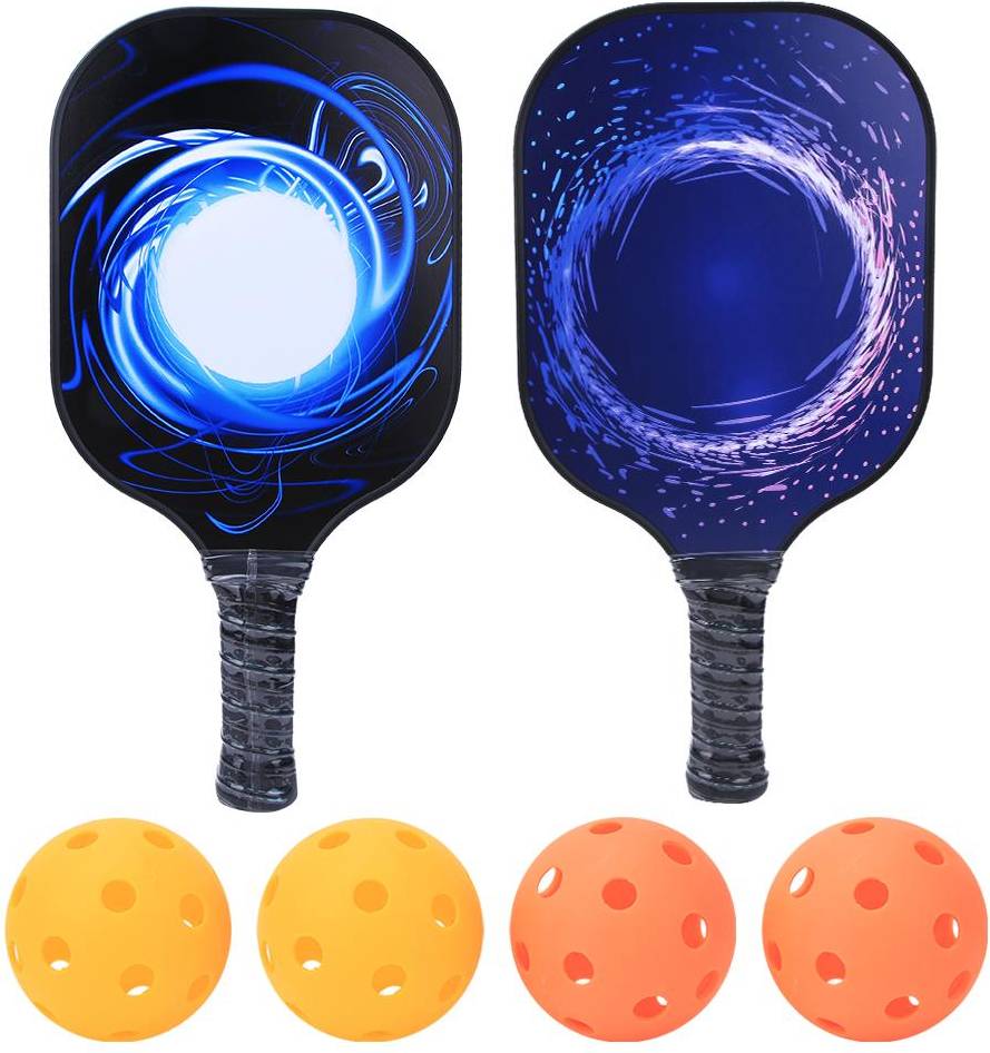 Lixada 2Pcs Pickleball Paddles Beach Rackets