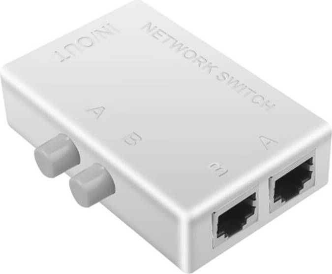 Tauoh RJ45 Network Switch 2 Port LAN Ethernet Box