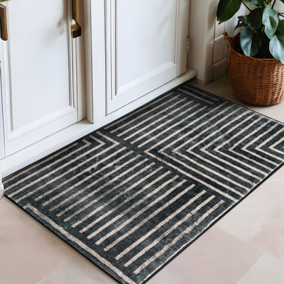 World Rug Gallery Distressed Bohemian Non Slip Area Rug 2'x3' Beige, Gray