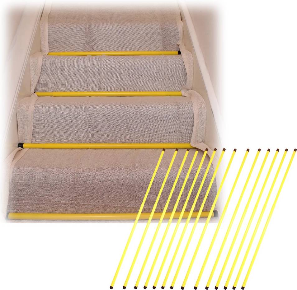 Spring Loaded Stair Rods Pack 14