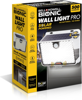Bell howell light Bell & Howell Pro Solar Powered Motion Sensor LED 6.25 In W x 4.97 In H x 2.26 D Wall Light