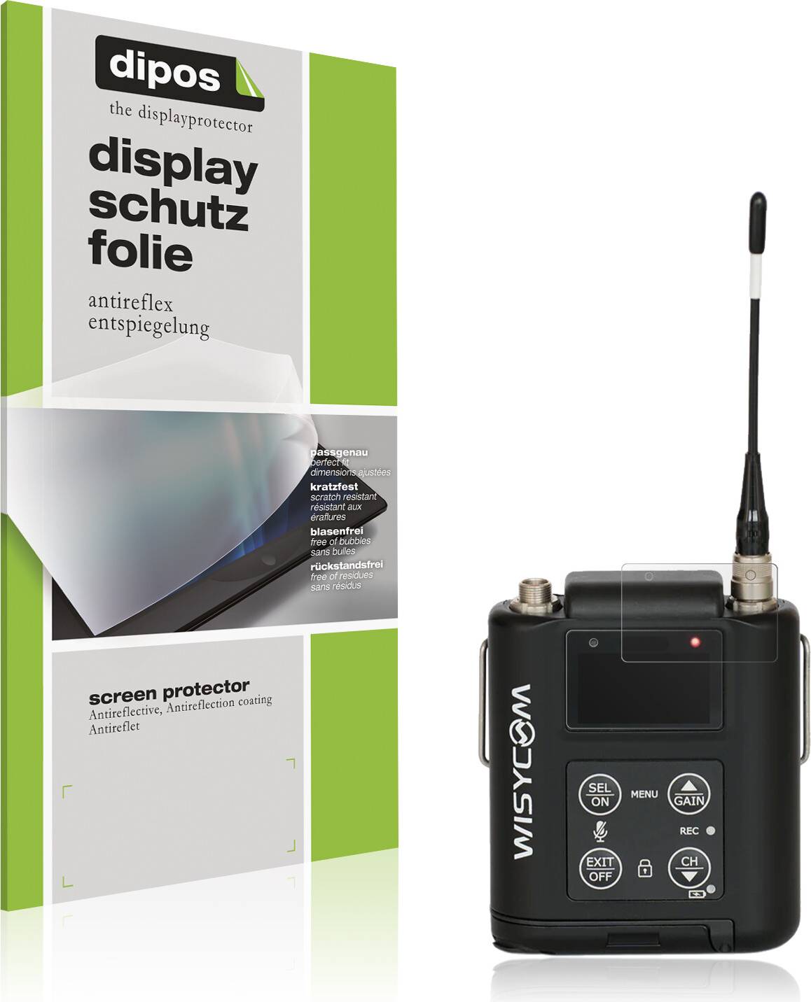 Dipos 4x Screen Protector For Wisycom Mtp60
