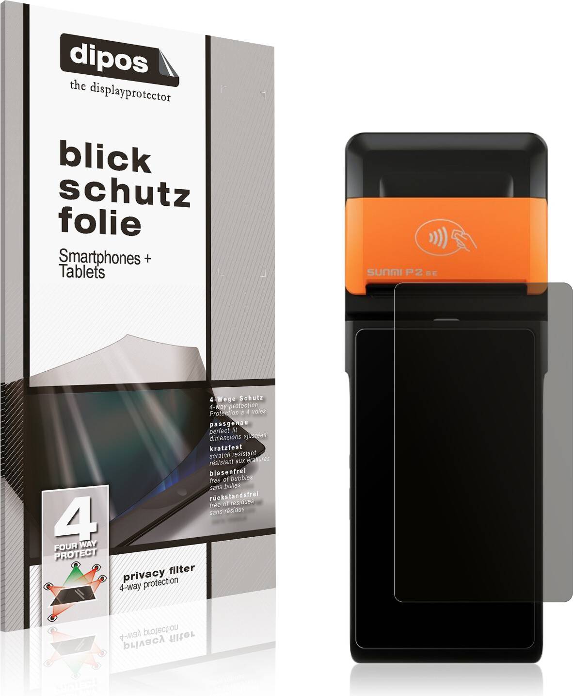 Dipos Screen Protector Sunmi P2 T6900 Privacy Filter